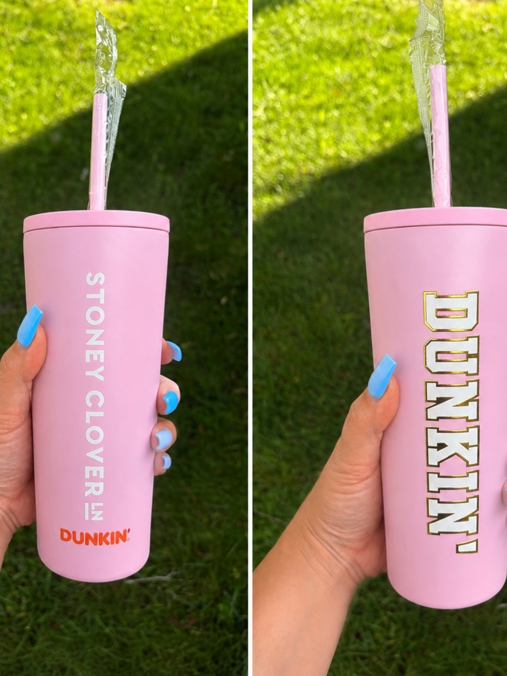 Stoney Clover Lane Pink Dunkin' Reusable Tumbler with Pink Straw